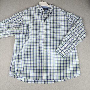 Classic Collection Casual Shirt Men 2XL-Tall Multi Plaid Regular Fit Button Down